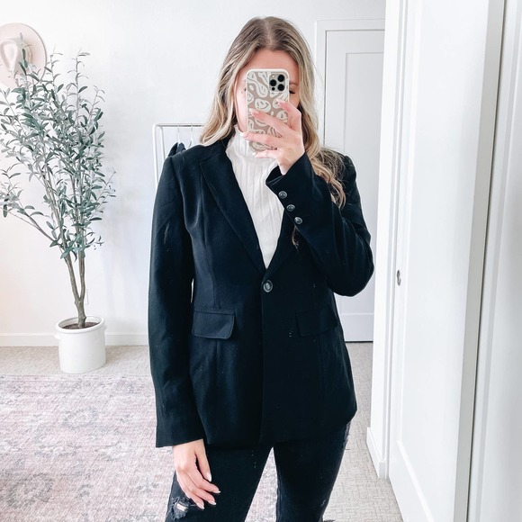 CABI Black One Button City Blazer - Picture 1 of 13